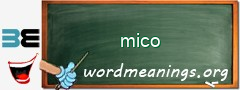 WordMeaning blackboard for mico